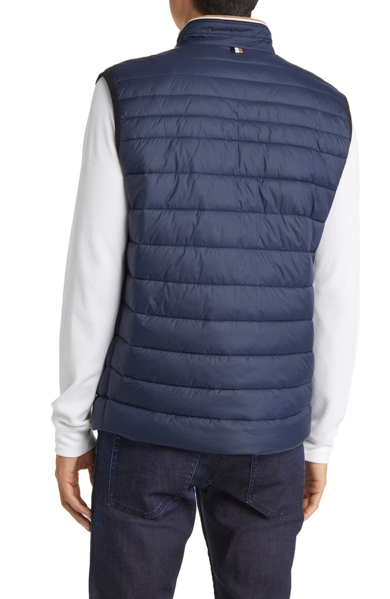HUGO Darolan Water Repellent Quilted Vest, Alternate, color, Dk Bu