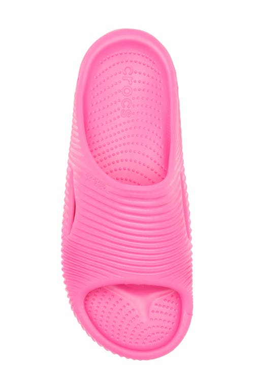 Crocs Mellow Tide Recovery Slide Sandal In Pink Crush