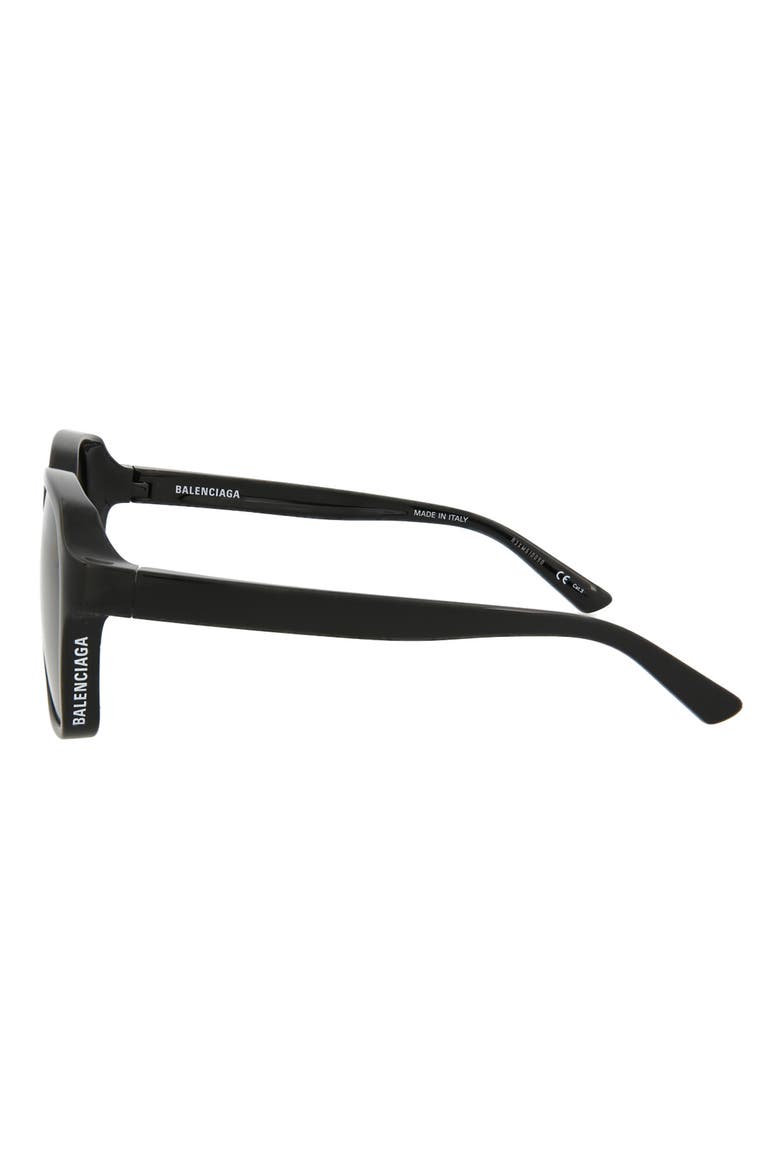 58mm Oversized Square Sunglasses, Alternate, color, BLACK BLACK GREY