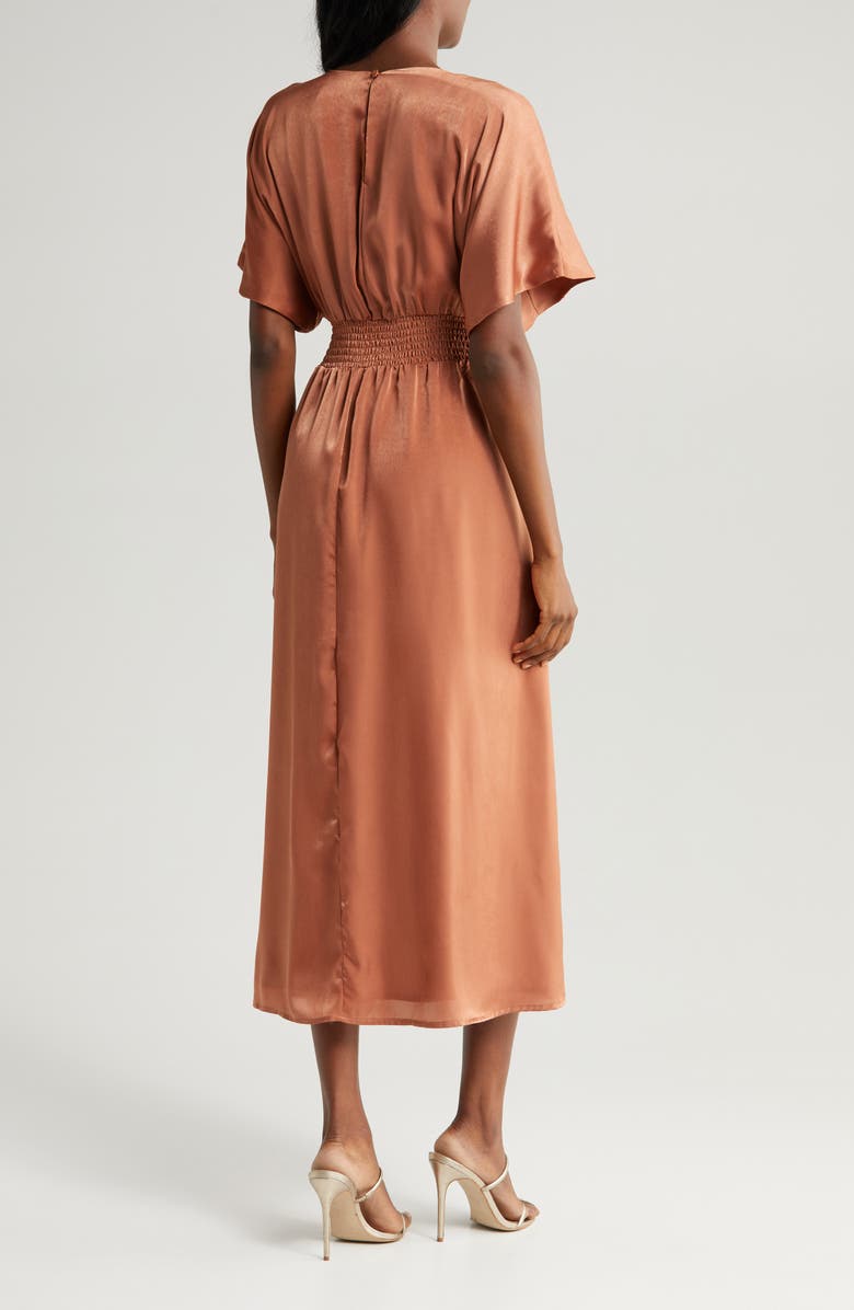 Chelsea28 Dolman Sleeve Satin Midi Dress, Alternate, color, 