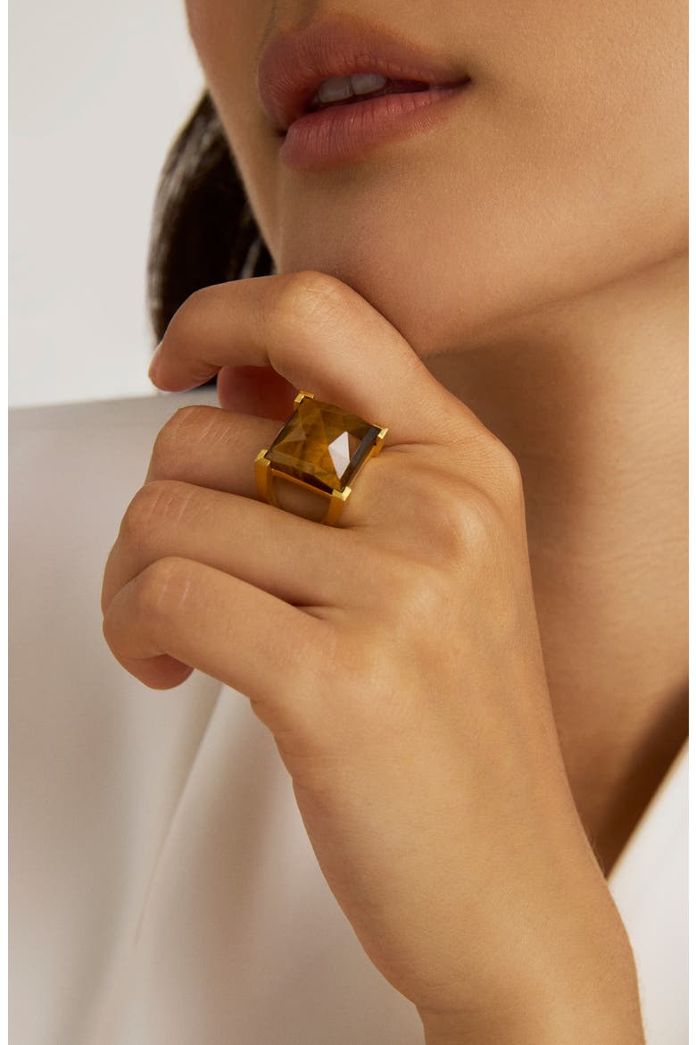 Plaza Tiger's Eye Ring, Alternate, color, TIGER EYE/ GOLD