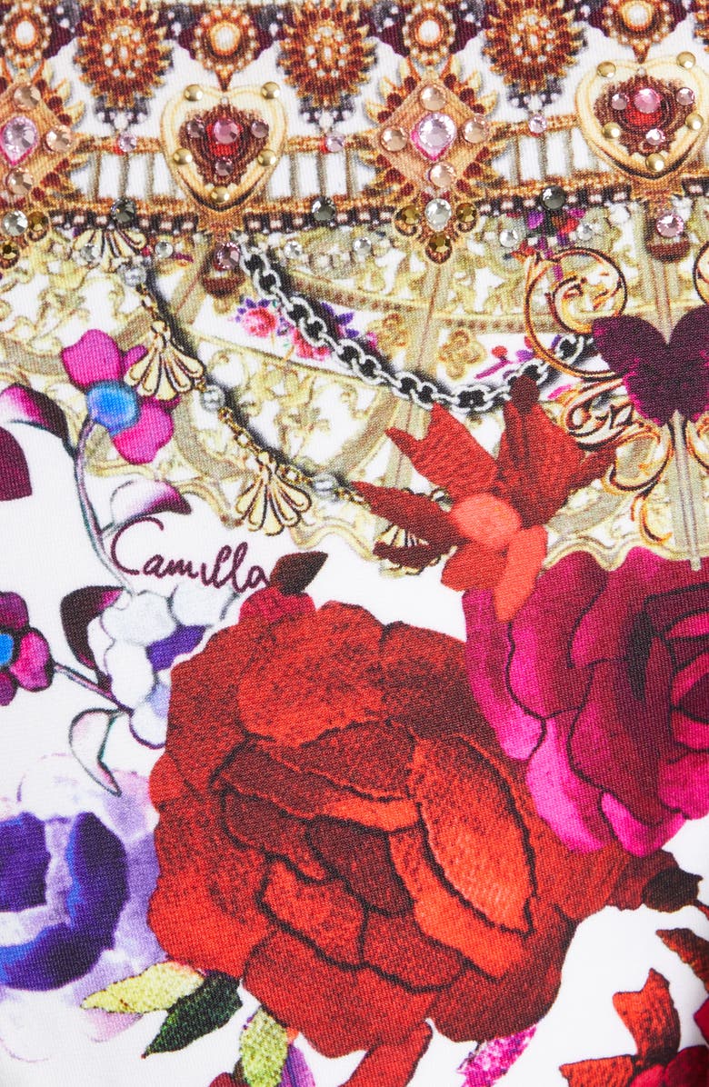 Camilla Reign of Roses High Leg Bikini Bottoms, Alternate, color, 