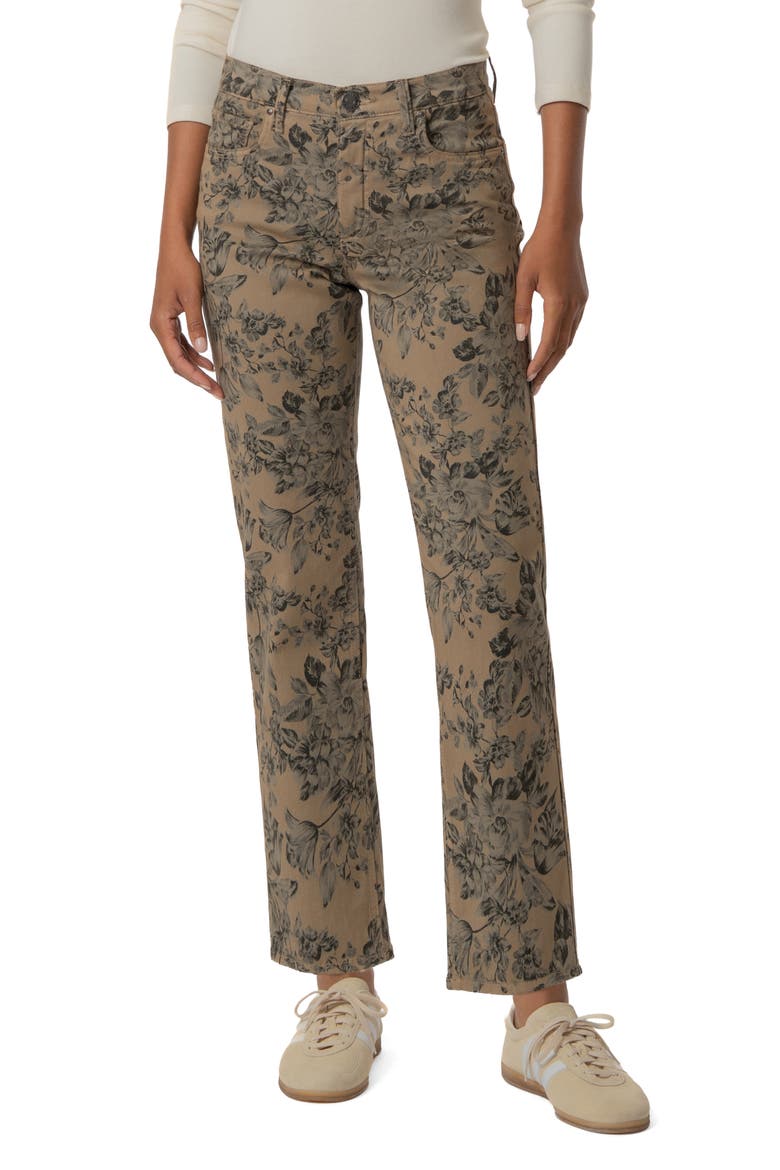Blair High Waist Straight Leg Jeans, Main, color, SAND