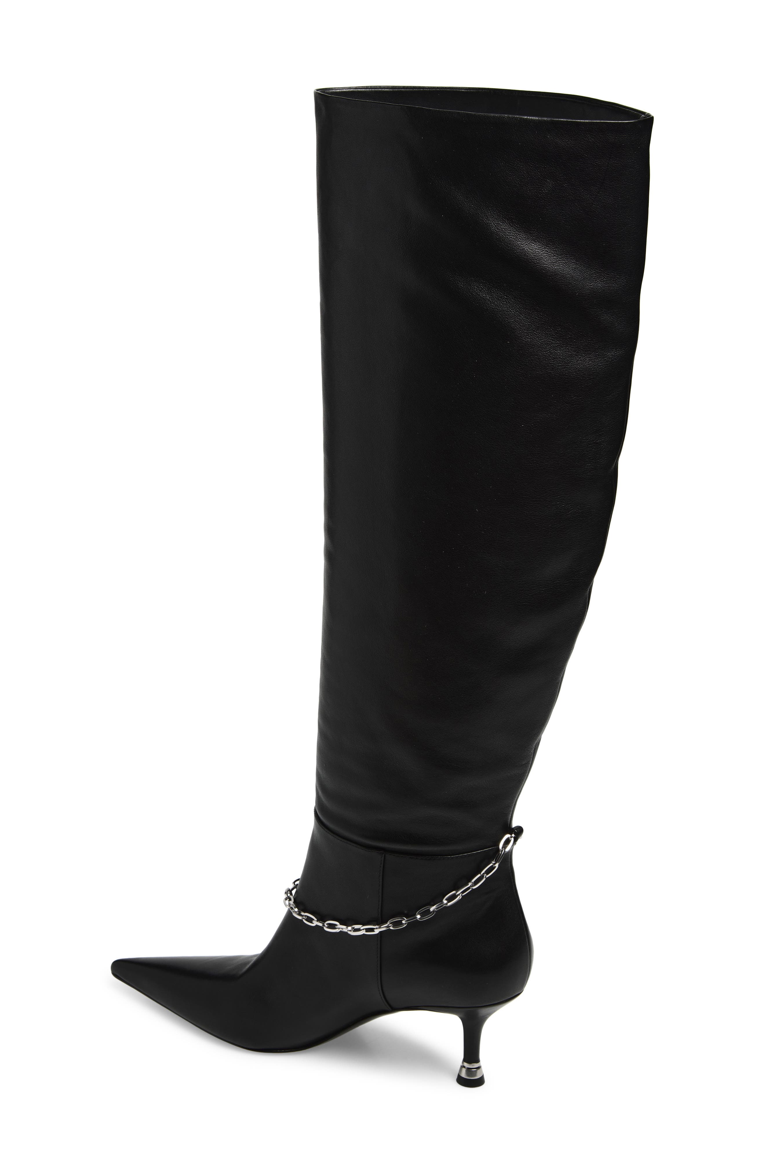 Alexander Wang Akila Pointed Toe Boot, Alternate, color, Black