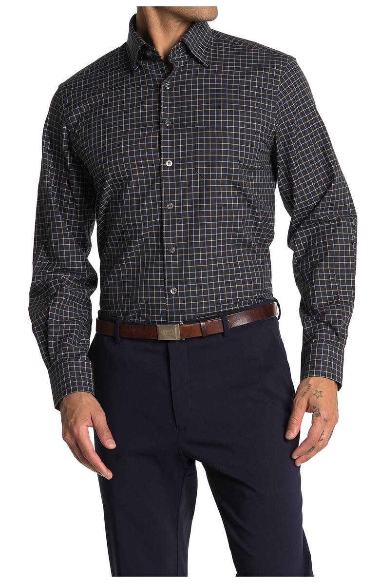 Scott Barber Cotton Check Button-Down Shirt, Alternate, color,