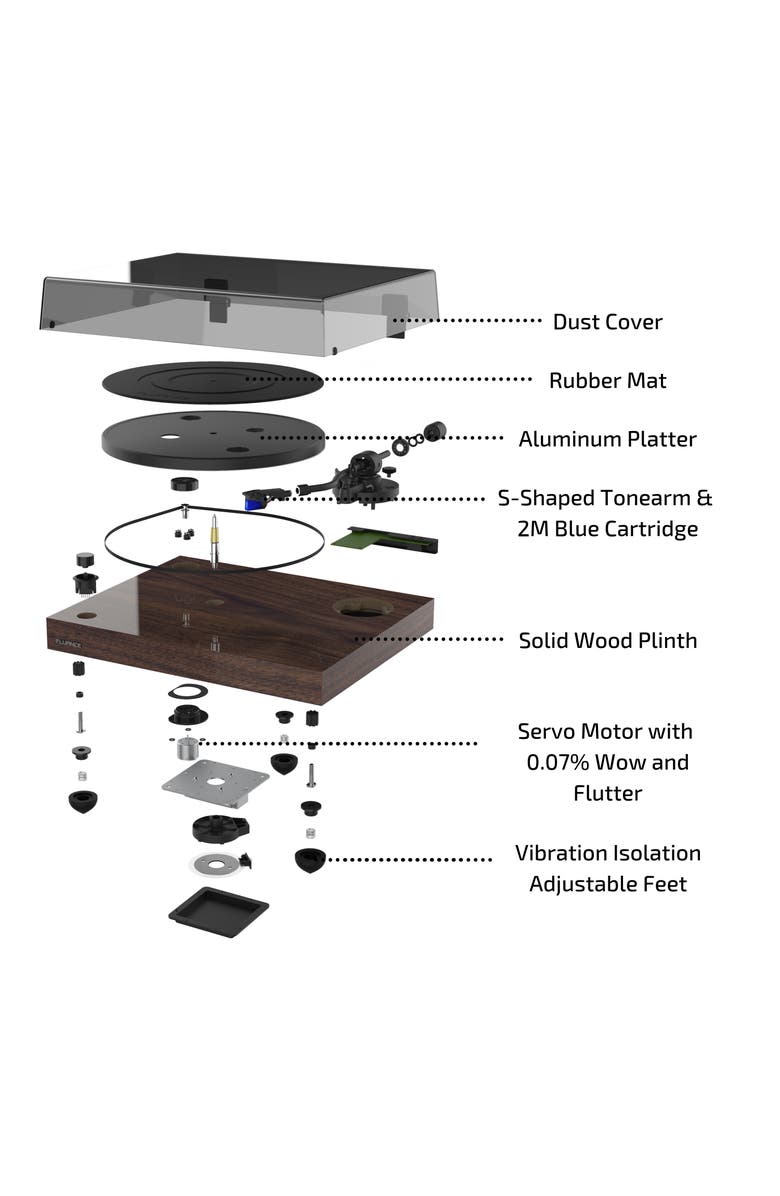 Fluance Reference High Fidelity Vinyl Turntable Record Player Ortofon Cartridge, Alternate, color, Piano Black
