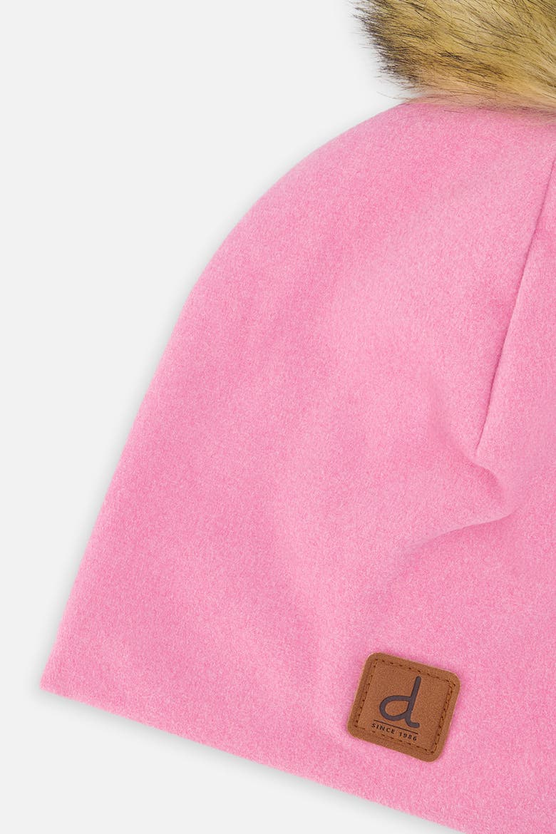 Jersey Pompom Logo Patch Hat, Alternate, color, Pink