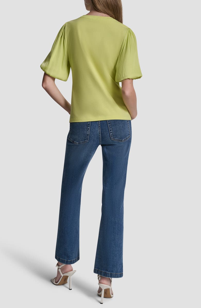 DKNY Mixed Media Top, Alternate, color, Limeade