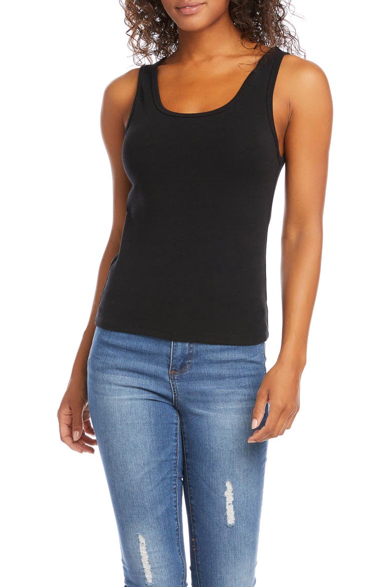 Scoop Neck Tank, Main, color, BLACK