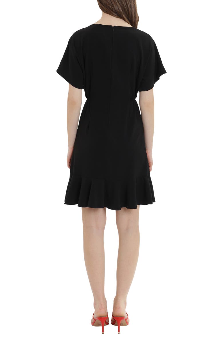 Donna Morgan Wide Sleeve Ruffle Hem Dress, Alternate, color, 