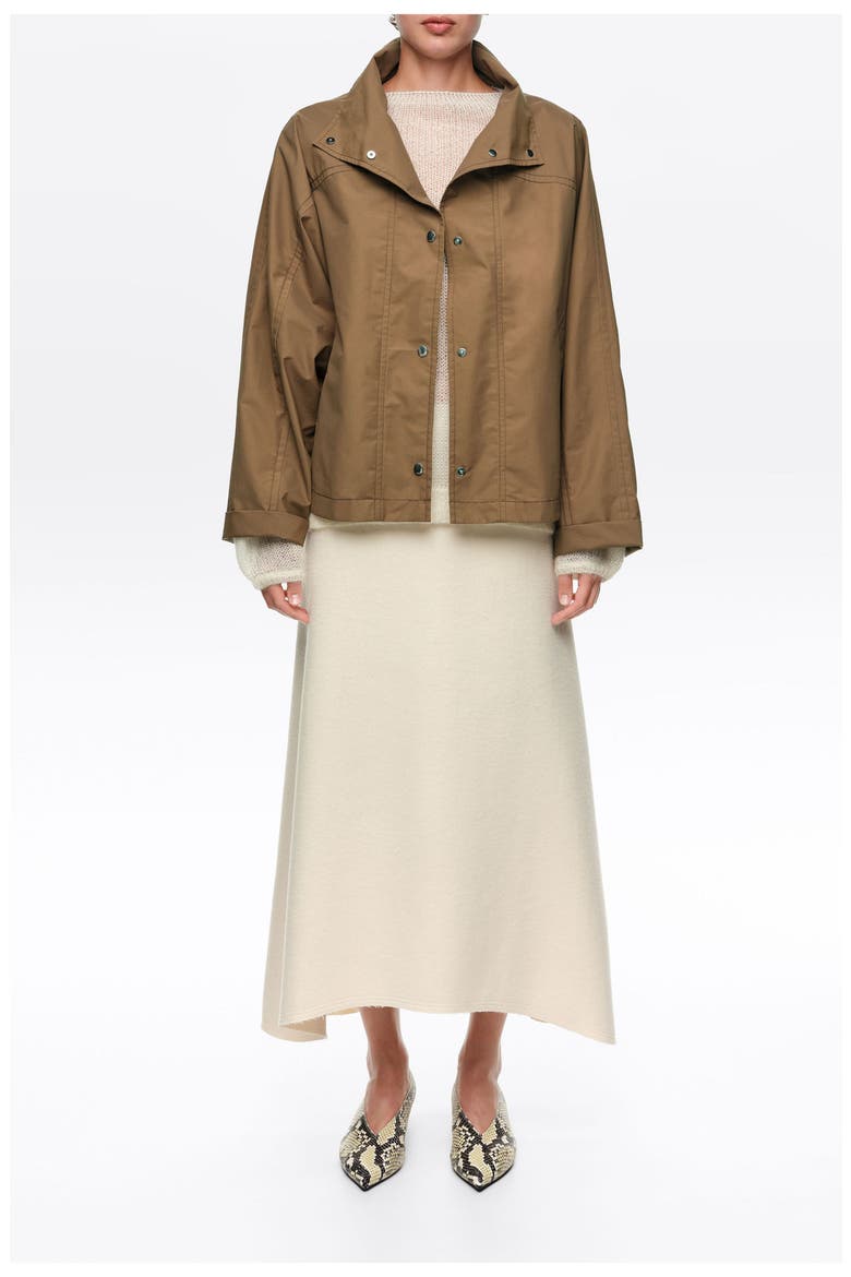 Short Batwing Trench Jacket, Main, color, LIGHT BROWN