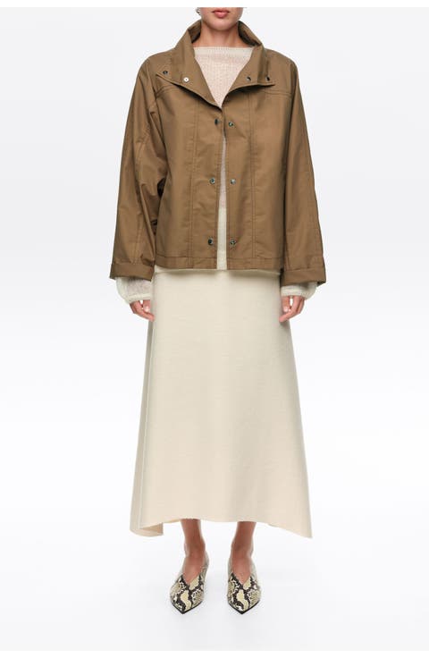 Short Batwing Trench Jacket