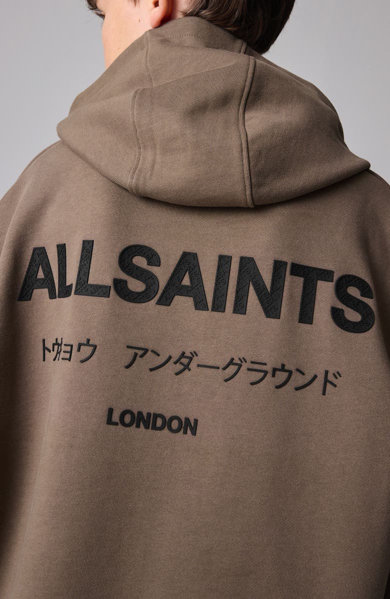 smALLSAINTS by ALLSAINTS Kids
 Underground Oversize Logo Hoodie, Alternate, color, 