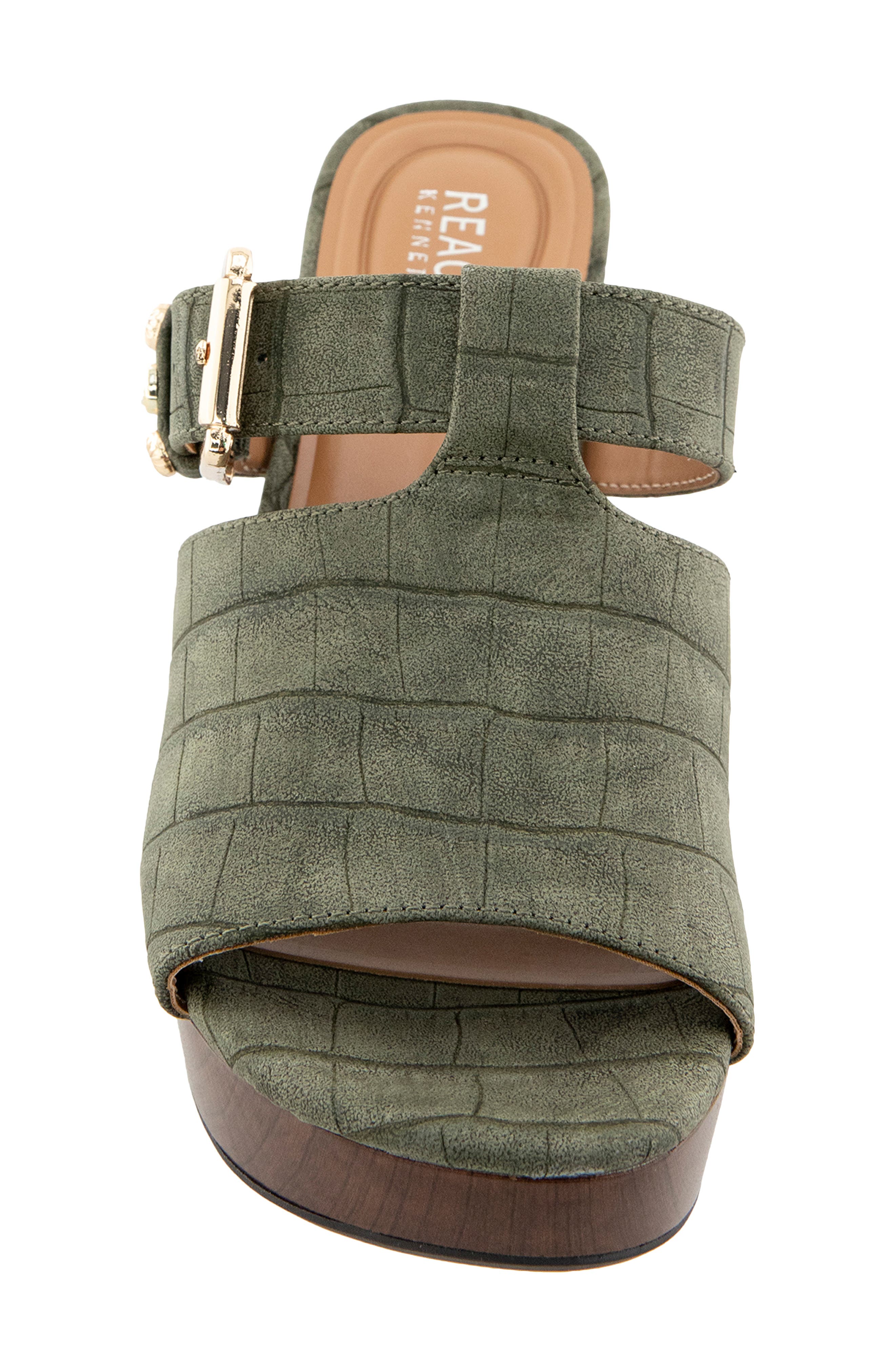 Rumson Platform Sandal, Alternate, color, MILITARY GREEN GATOR