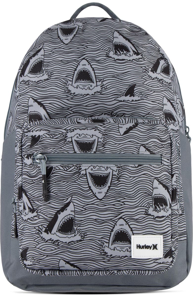 Hurley Kids' Shoreline Backpack, Main, color, Grey/ Black