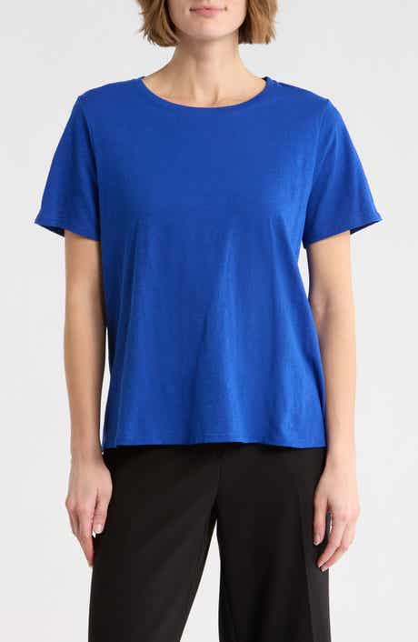 Eileen Fisher Crewneck Short Sleeve Organic Cotton T-Shirt