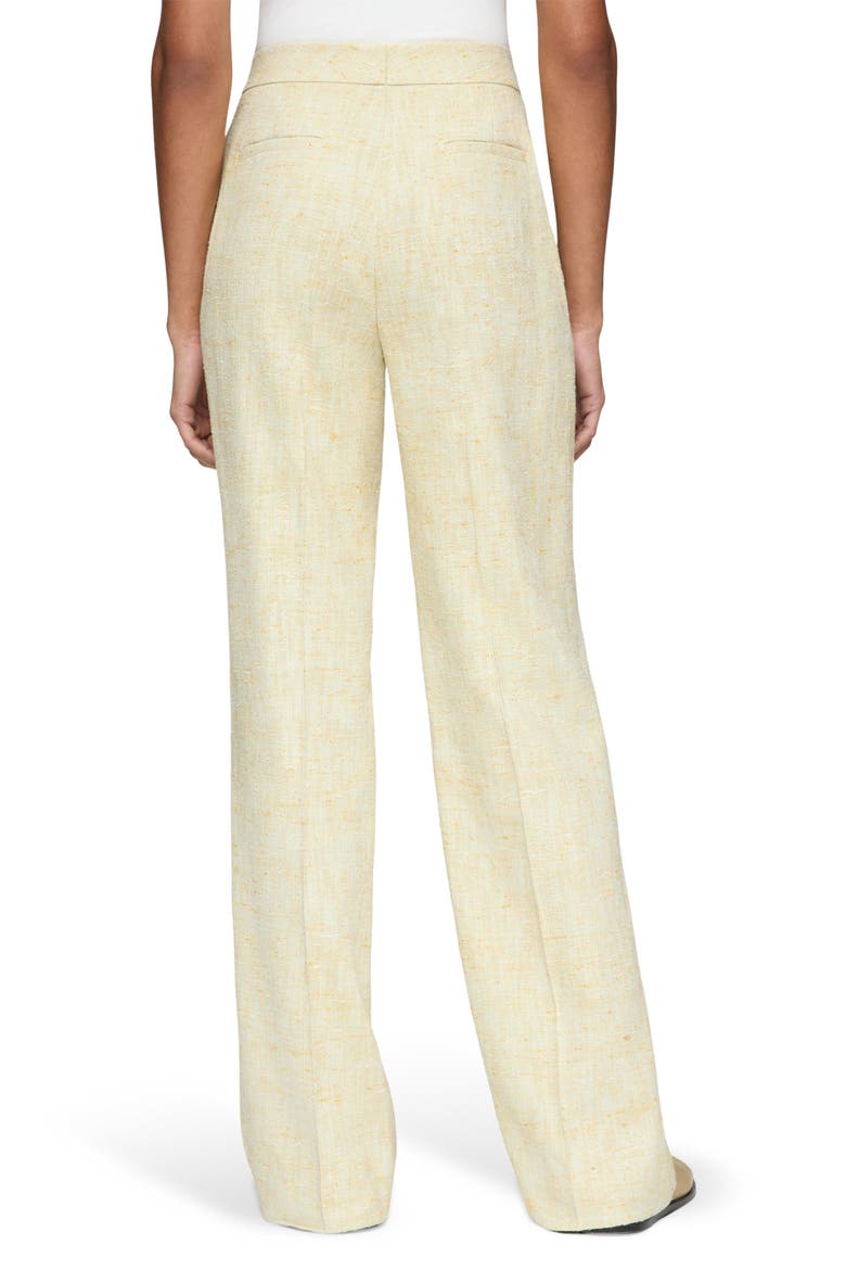 Gates Pastel Dust Tweed Straight Leg Pants, Alternate, color, CHARTREUSE MULTI