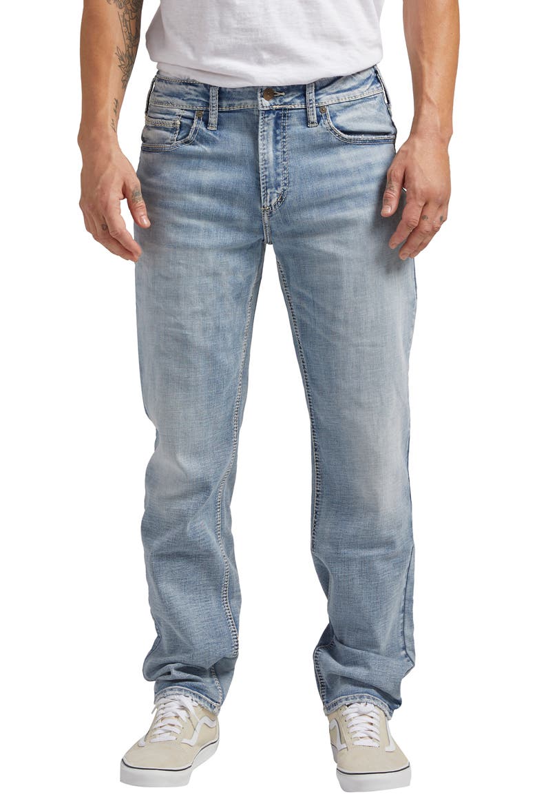 Eddie Athletic Fit Tapered Jeans, Main, color, INDIGO