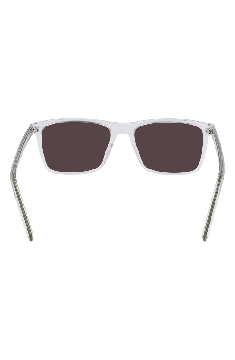 Converse Kids' Chuck 52mm Rectangular Sunglasses, Alternate, color, Crystal Clear/Warm Smoke