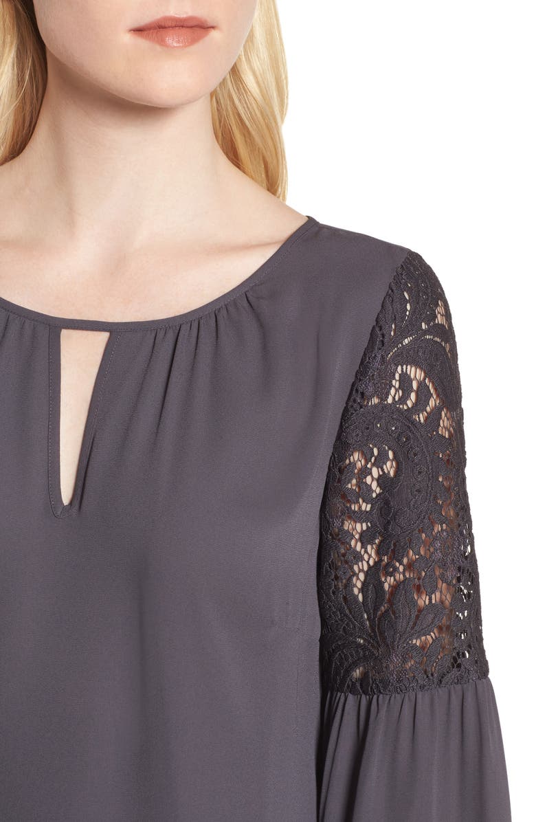 Chelsea28 Lace Bell Sleeve Top, Alternate, color,