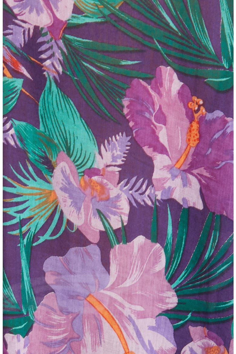 Lorelei Open Front Cover Up, Alternate, color, PURPLE