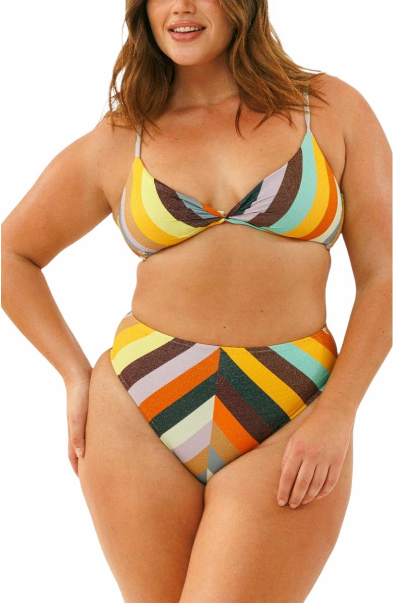Biliblond Bikini Bottom Rocky 70's Stripes, Main, color,
