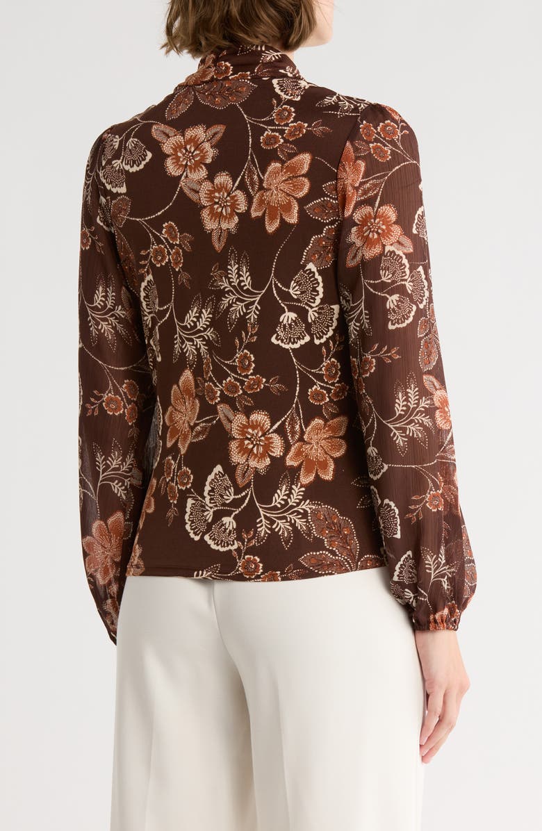 CHENAULT Floral Long Sleeve Mixed Media Top, Alternate, color, 