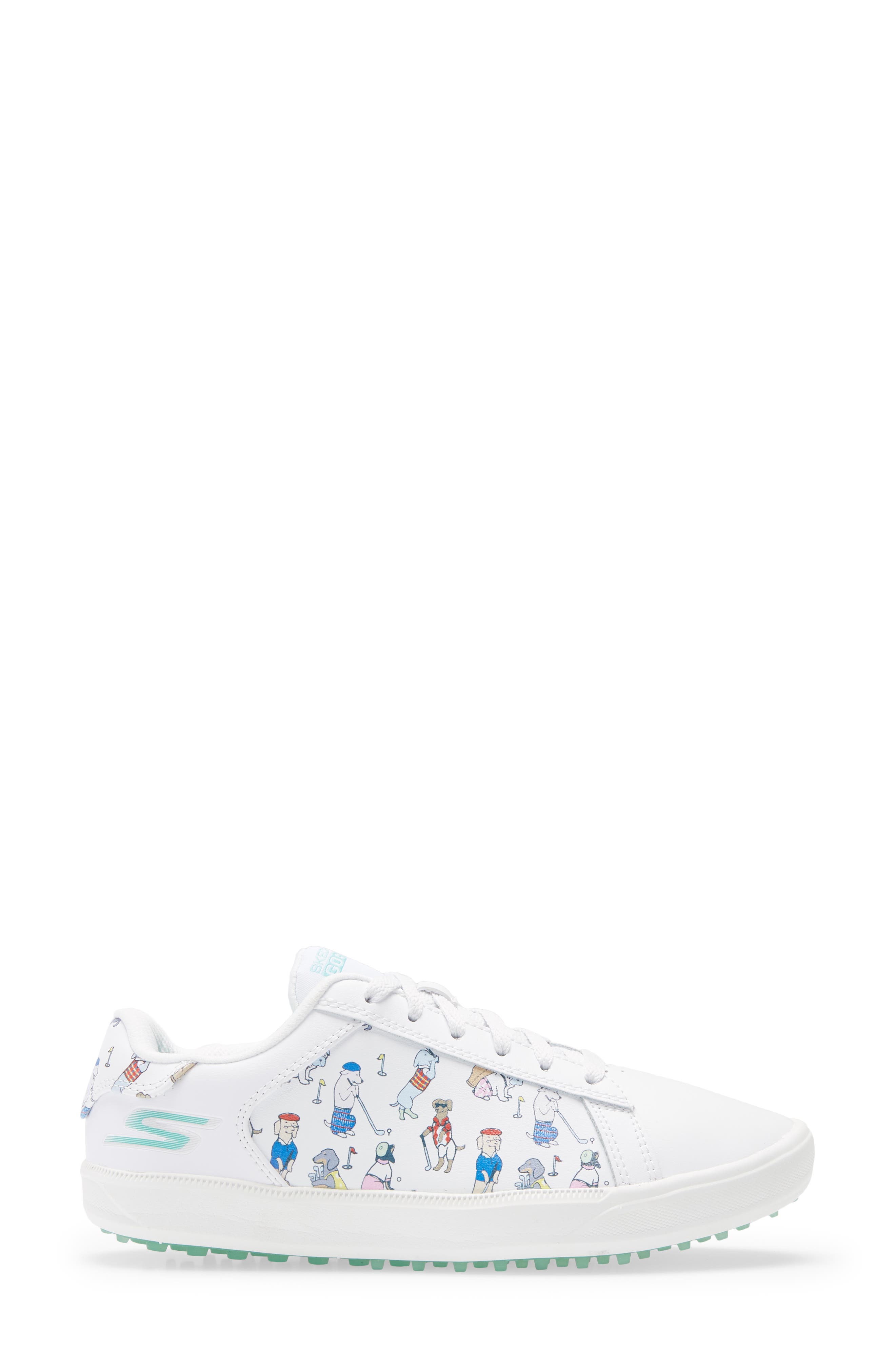 GO GOLF Drive 4 Golf Shoe, Alternate, color, WHITE/ BLUE