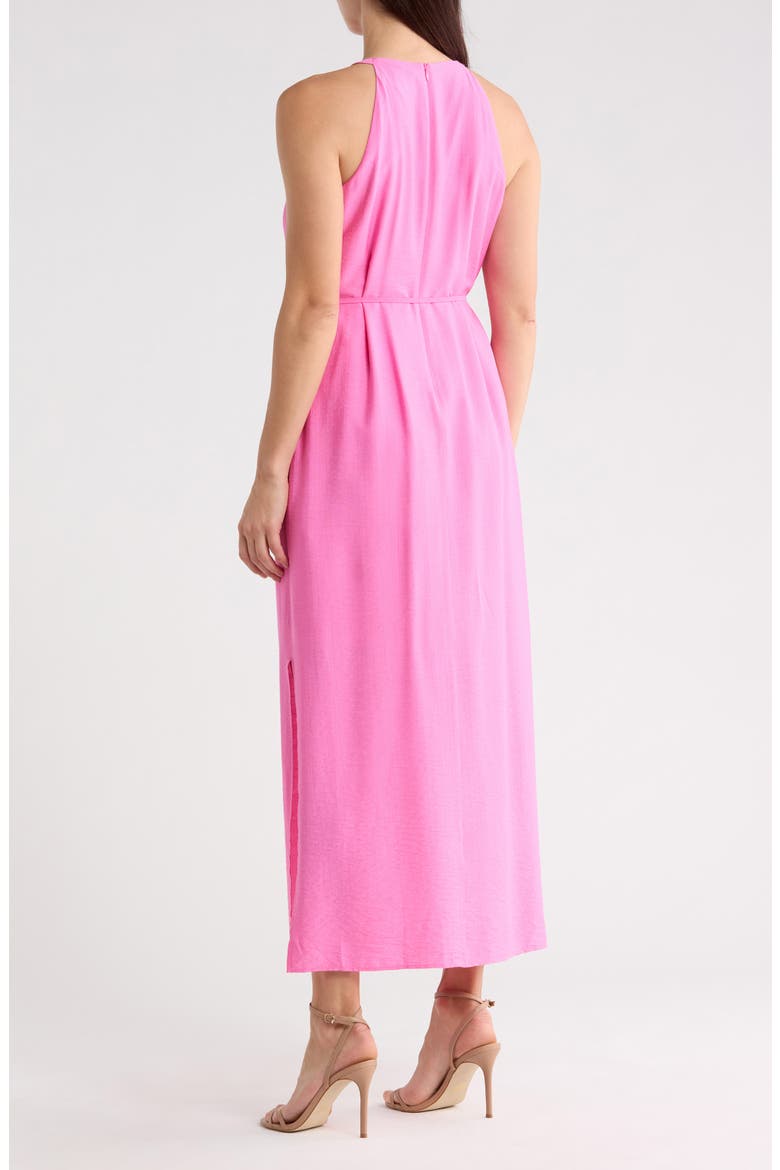 Sleeveless Textured Woven Dress, Alternate, color, HOT PINK
