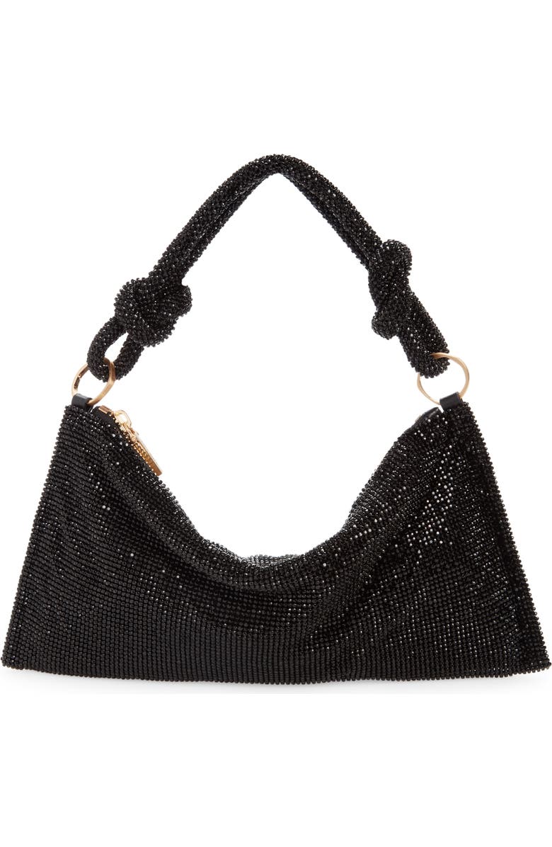Cult Gaia Hera Nano Rhinestone Shoulder Bag, Alternate, color, Black