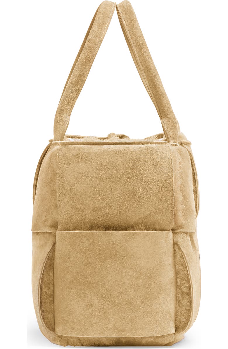 Bottega Veneta Arco Intrecciato Genuine Shearling Tote, Alternate, color,