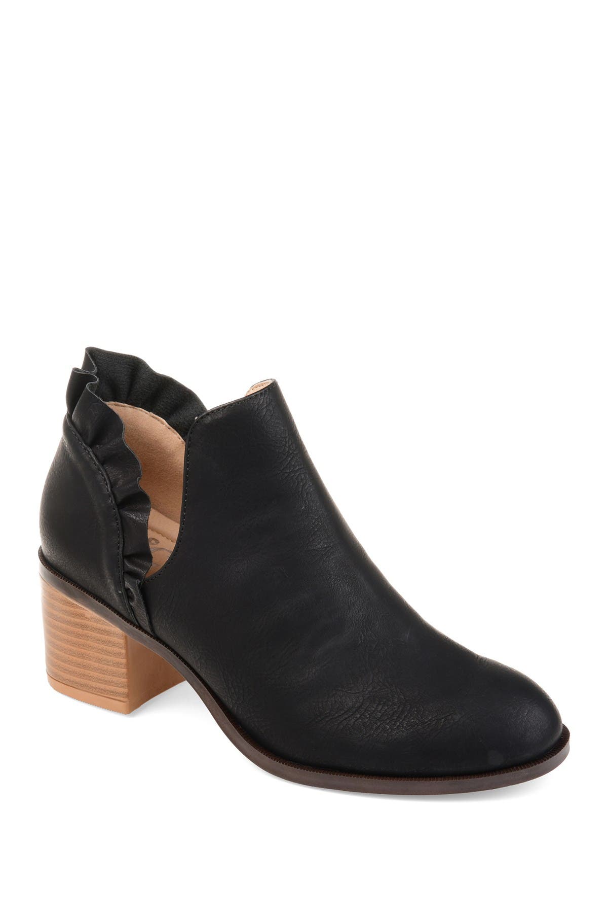 Journee Collection Lennie Ruffle Trim Ankle Bootie, Alternate, color, 