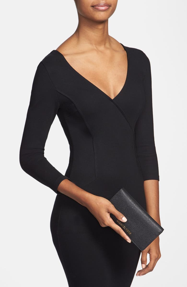 MICHAEL Michael Kors 'Jet Set - Slim' Saffiano Leather Wallet, Alternate, color, 