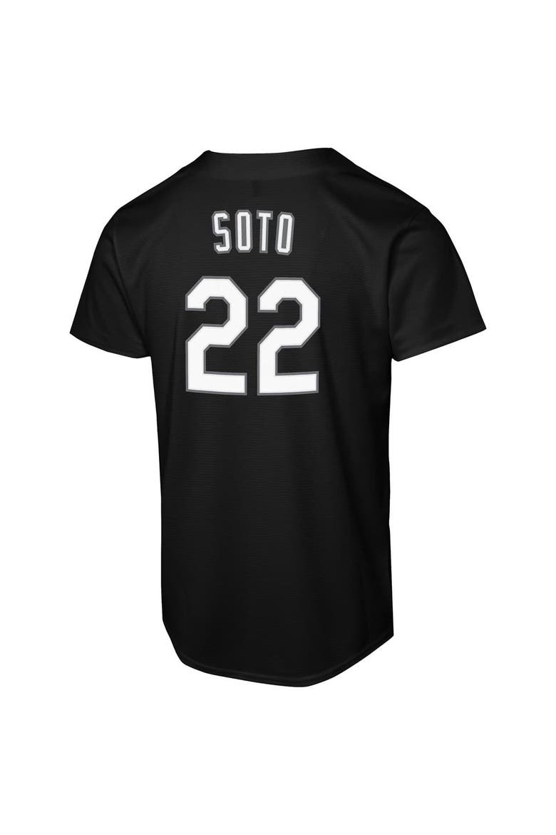 Youth Nike Juan Soto Black New York Mets Lights Out Replica Player Jersey, Alternate, color, Black