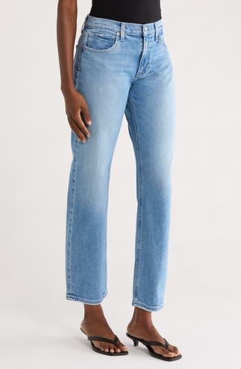 Morgan Mid Rise Ankle Straight Leg Jeans