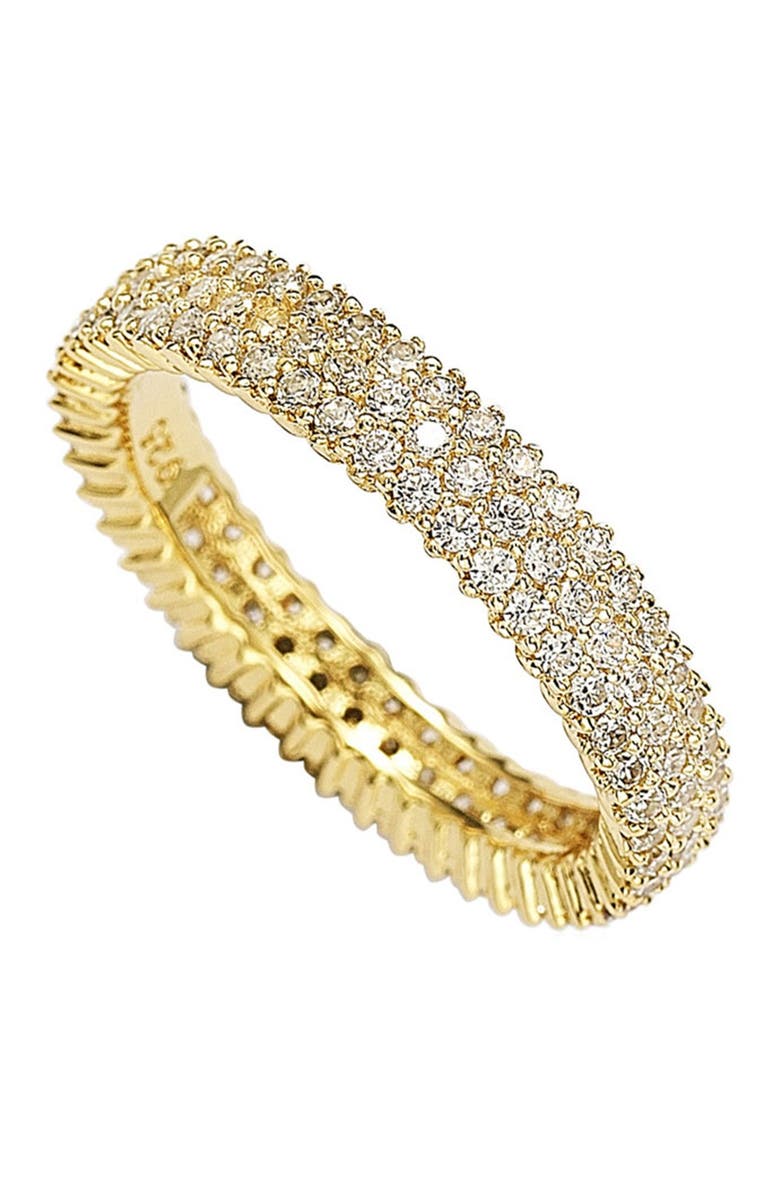 SUZY LEVIAN Cubic Zirconia Eternity Band Ring, Main, color, Yellow