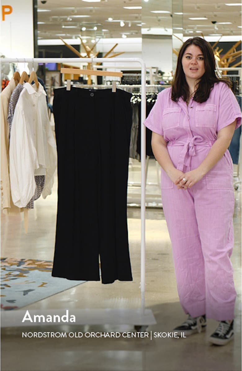 Curve Pleated Wide Leg Trousers, sales video thumbnail