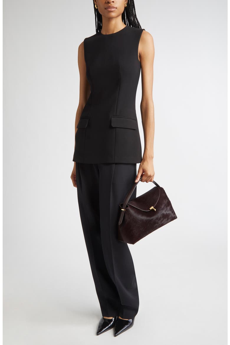 Sleeveless Pocket Top, Alternate, color, BLACK