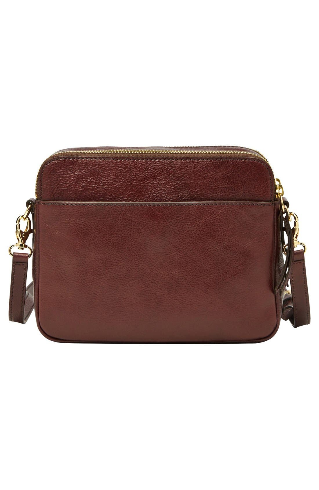 'Sydney' Leather Crossbody Bag, Alternate, color, RAISIN