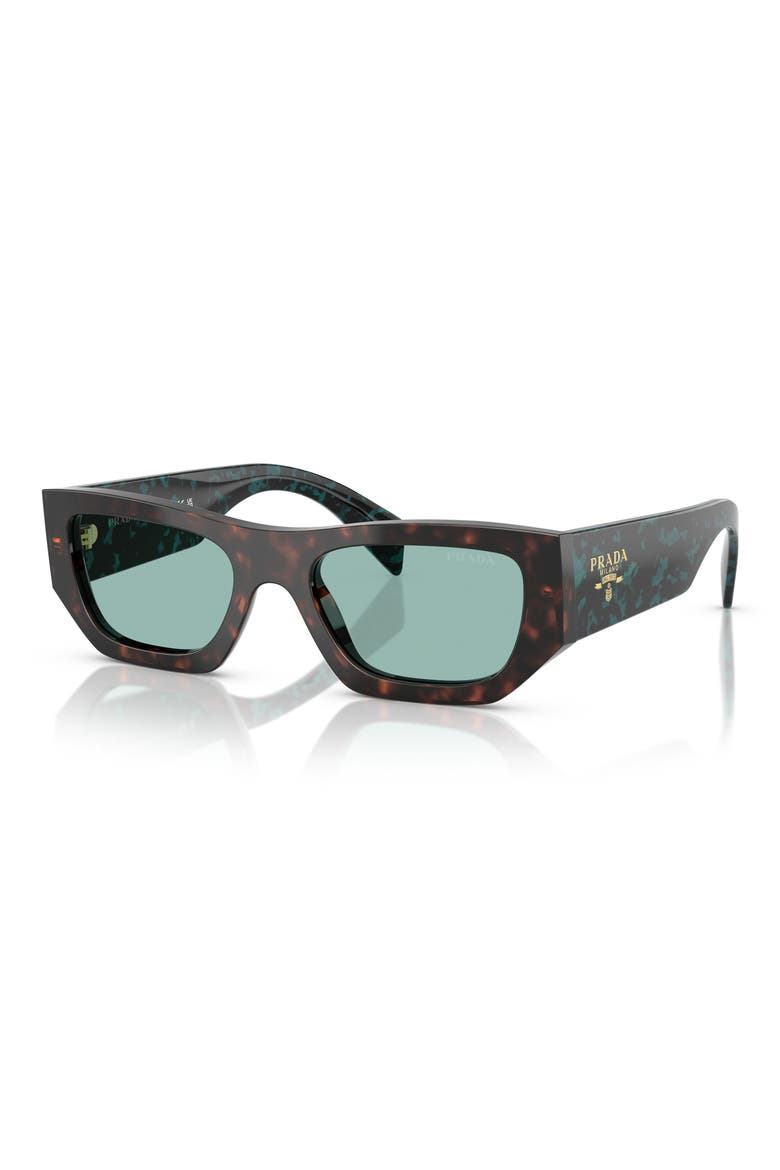 53mm Pillow Sunglasses, Alternate, color, GREEN
