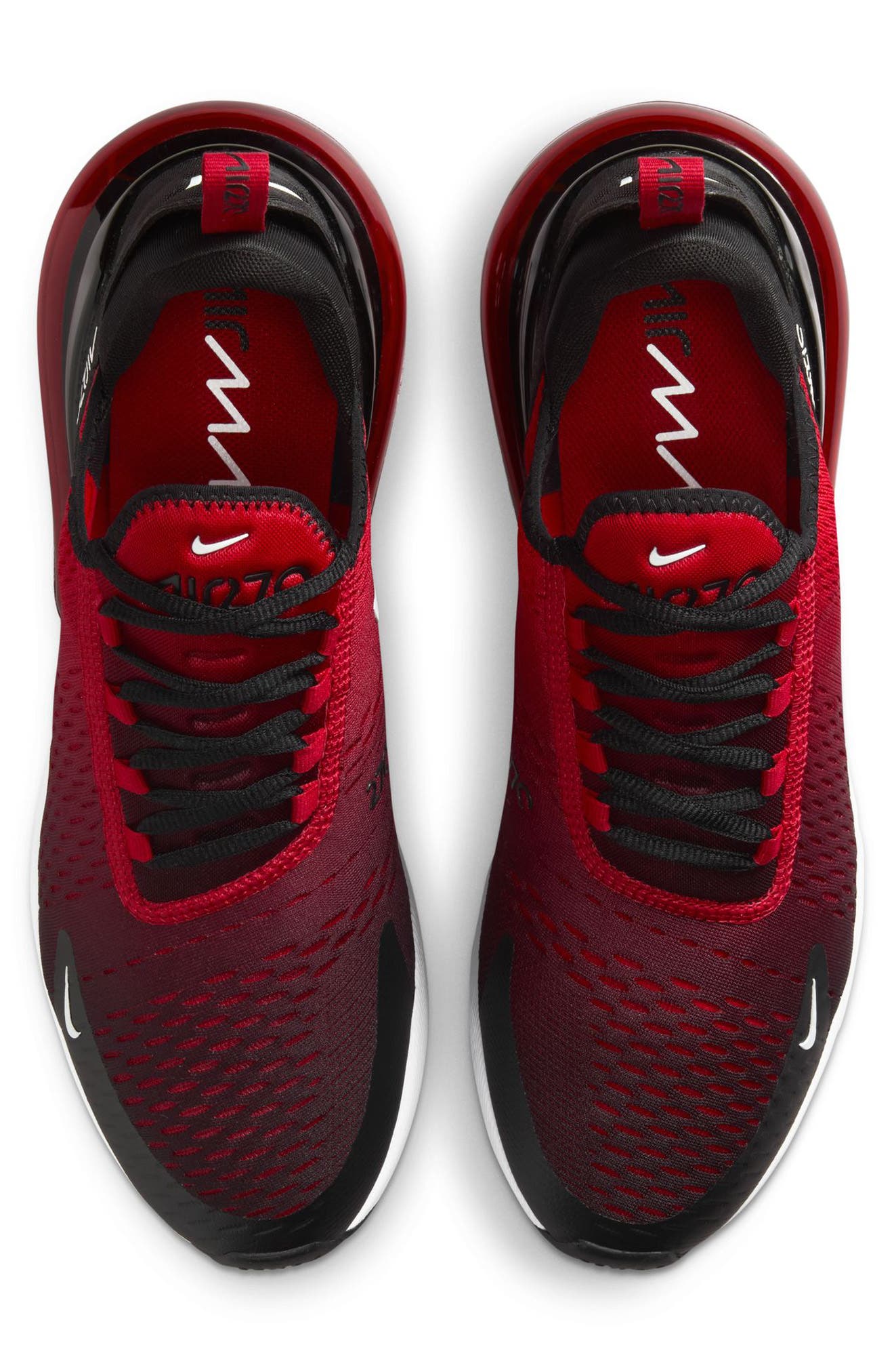Air Max 270 Sneaker, Alternate, color, GYM RED/ WHITE