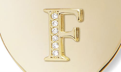 Melinda Maria Love Letters Initial Heart Medallion Necklace In Gold F