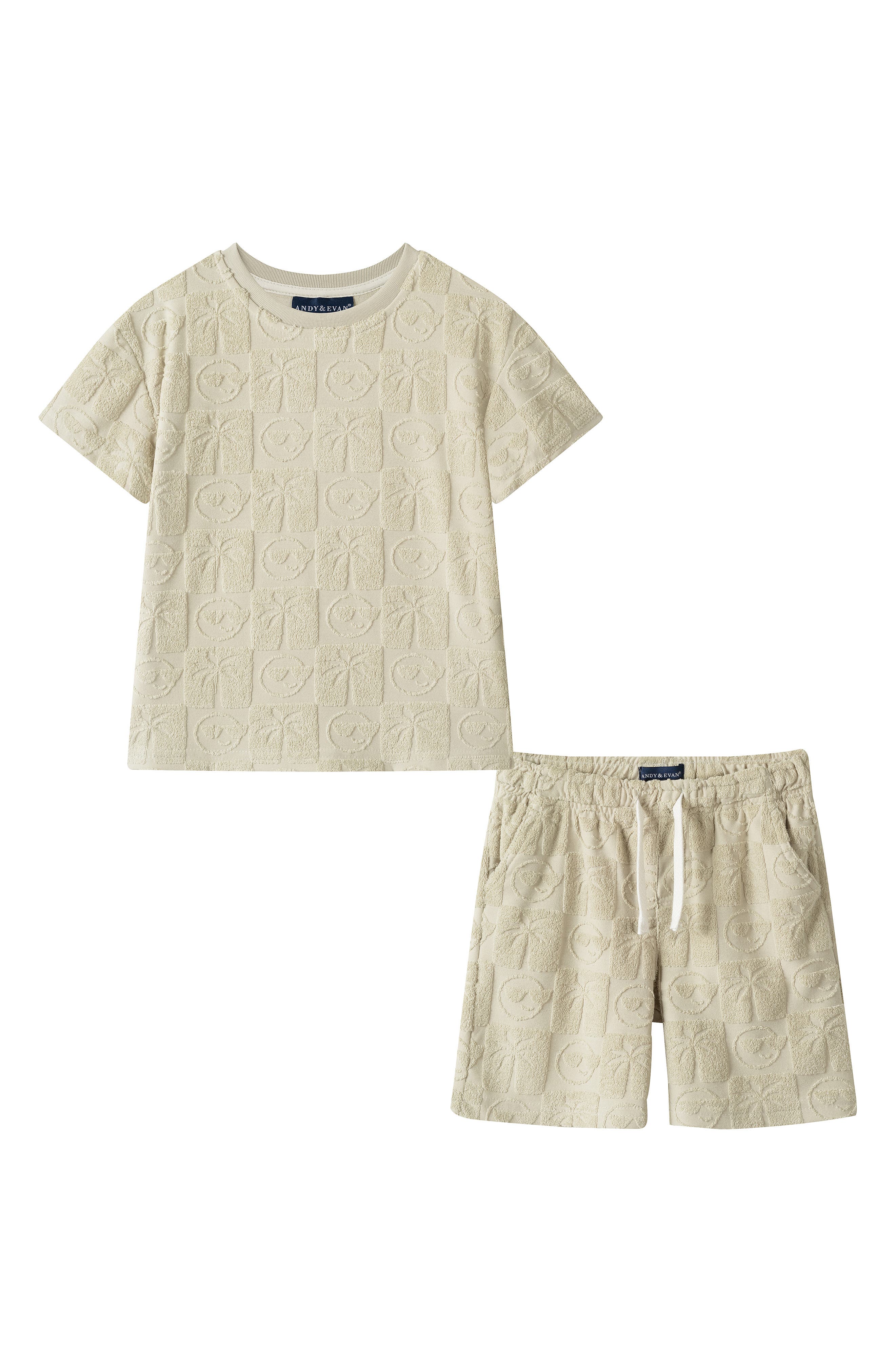 Andy & Evan Kids' Terry T-Shirt & Shorts Set