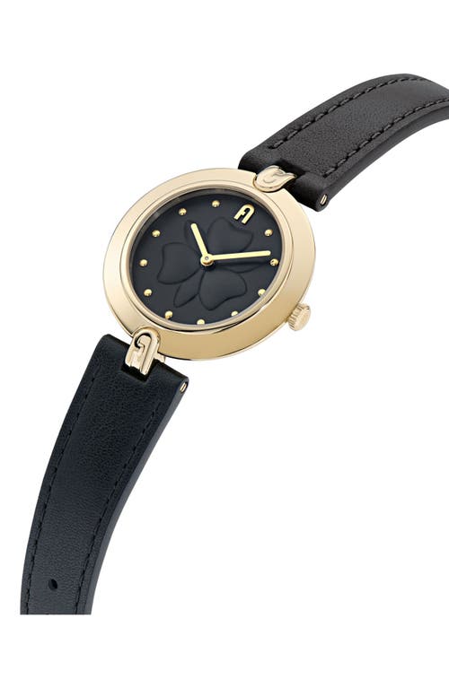 Furla Heritage Leather Strap Watch, 34mm In Gold