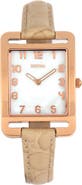 BERTHA Marisol Swiss MOP Leather-Band Watch