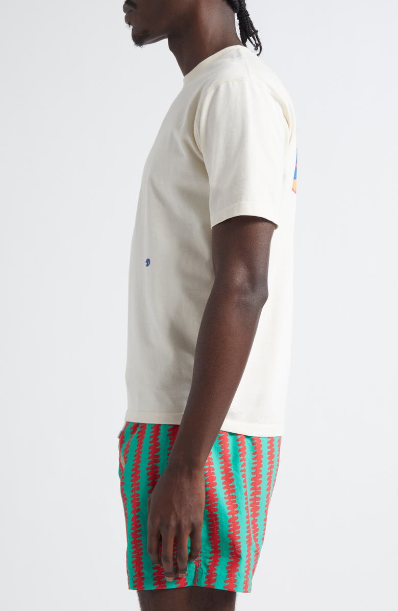 Drake's Peacock Graphic T-Shirt, Alternate, color, 050 Antique White