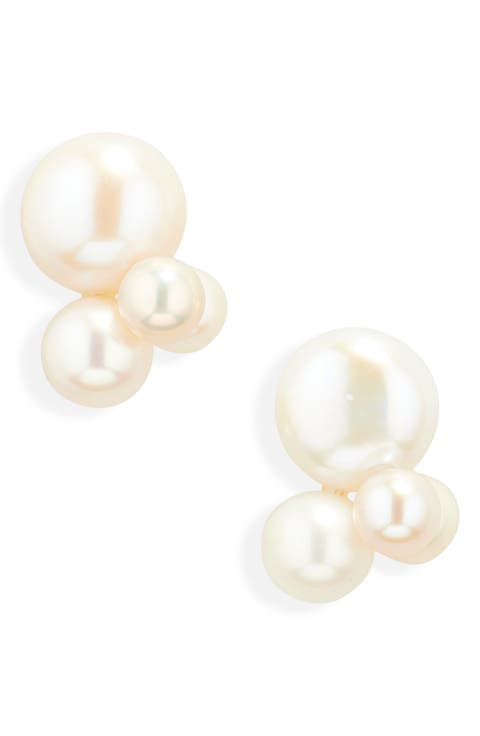 Cata Freshwater Pearl Cluster Stud Earrings