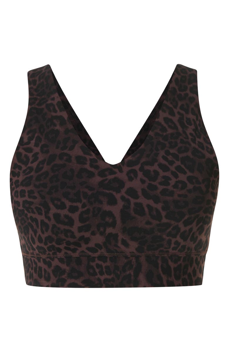 Sweaty Betty Ultimate Yoga Sports Bra, Alternate, color, Brown Leopard Skin Print