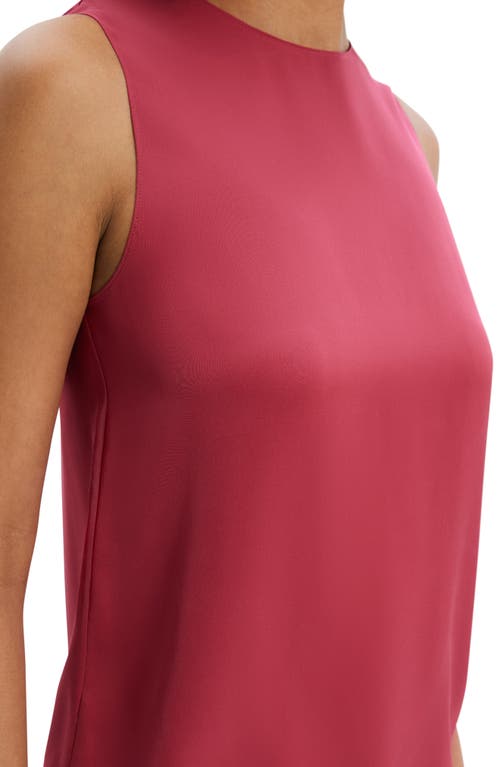 Theory Silk Sleeveless Top In Deep Rose - Ugf
