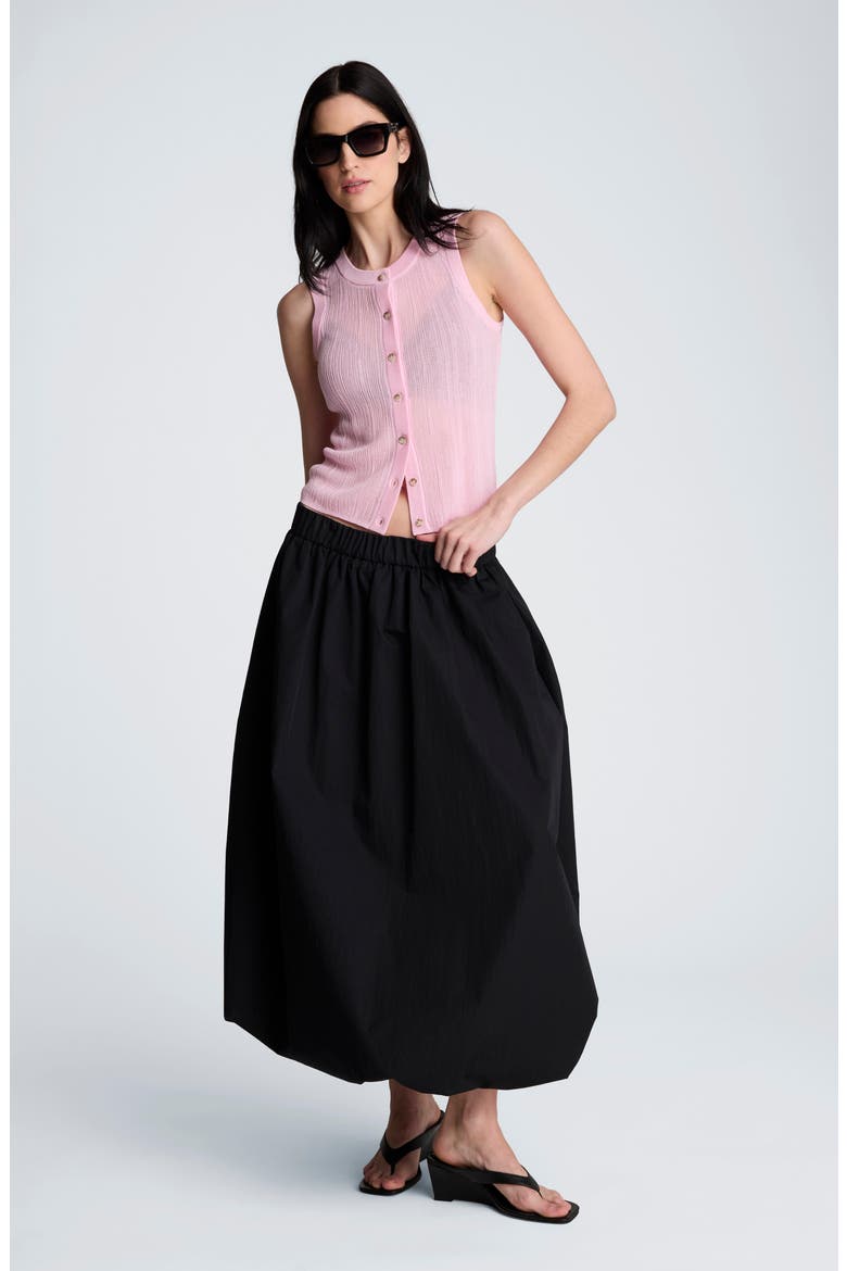 Bubble Midi Skirt, Alternate, color, BLACK